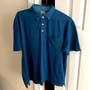 Faherty Men’s polo, XL, navy blue